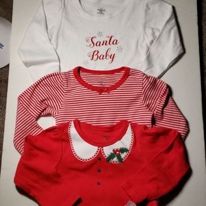 Holiday 3 long sleeve bodysuits